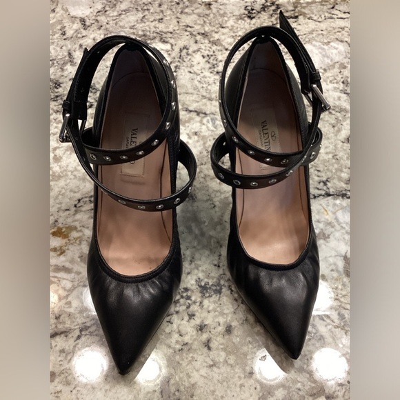 Valentino Love Latch Ankle Wrap leather Pump heels Black nero size 36 - Picture 6 of 17